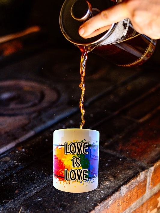 Love is Love (Black Borders) 11 Oz. Ceramic Coffee/Tea Mug