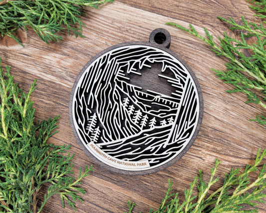 Mammoth Cave National Park Line Art Ornament