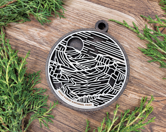 Mesa Verde National Park Line Art Ornament
