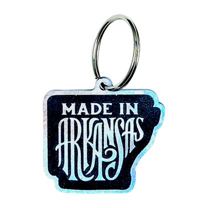 Made in Arkansas Raised Keychain