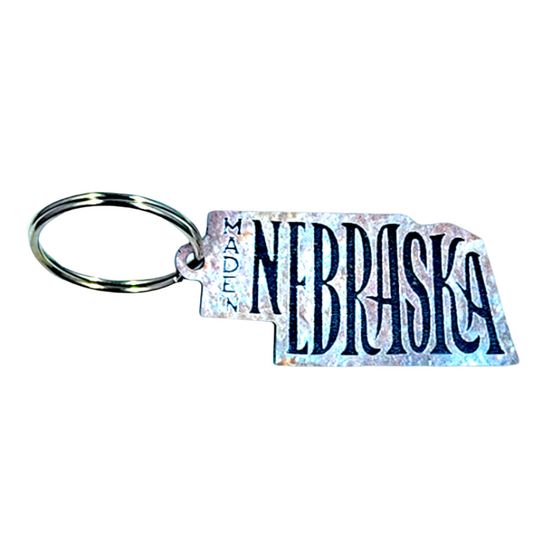 Made in Nebraska Keychain - Etched