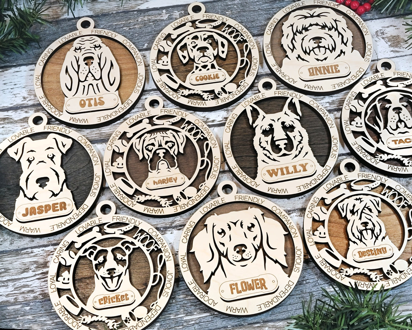 Adorable Dog Ornaments Pack 2
