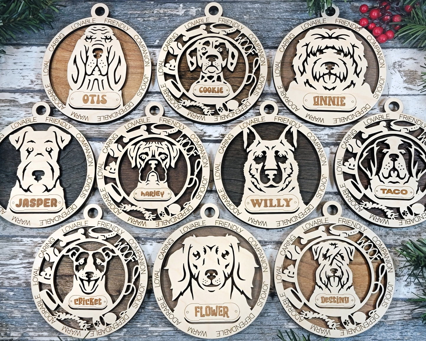 Adorable Dog Ornaments Pack 2