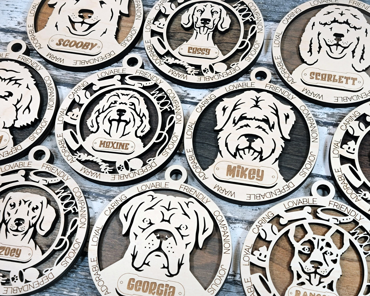 Adorable Dog Ornaments Pack 2