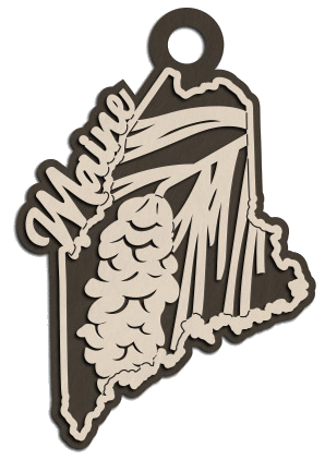 Maine State Flower Christmas Ornament