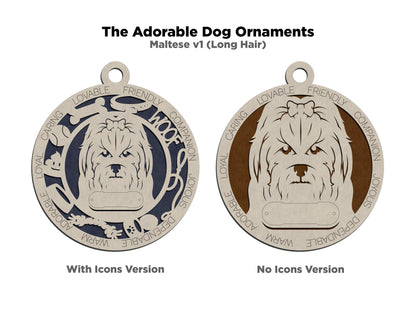 Maltese (Long Hair) Dog Ornament