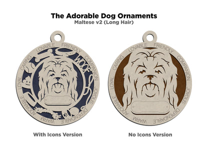 Maltese (Long Hair) Dog Ornament
