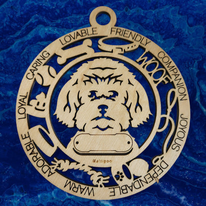 Maltipoo Ornament Dog Ornament