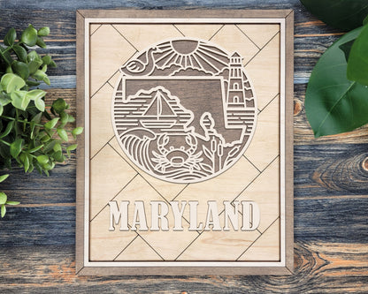 Maryland Heritage Frame Pop Sign