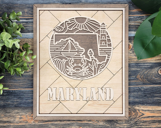 Maryland Heritage Frame Pop Sign