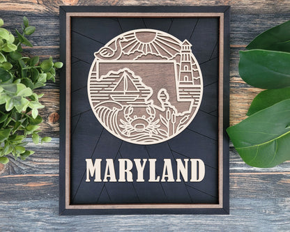 Maryland Heritage Frame Pop Sign