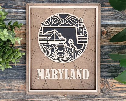 Maryland Heritage Frame Pop Sign