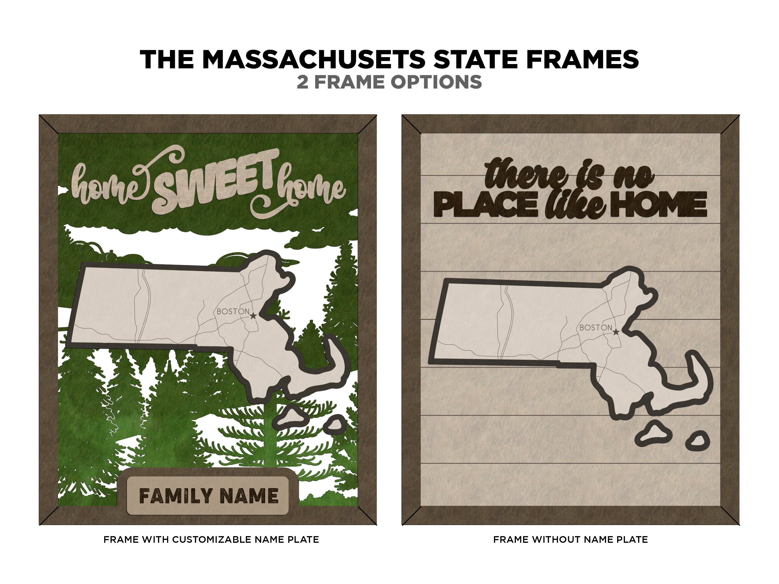 Massachusetts State Frame – 2 Dudes Designs