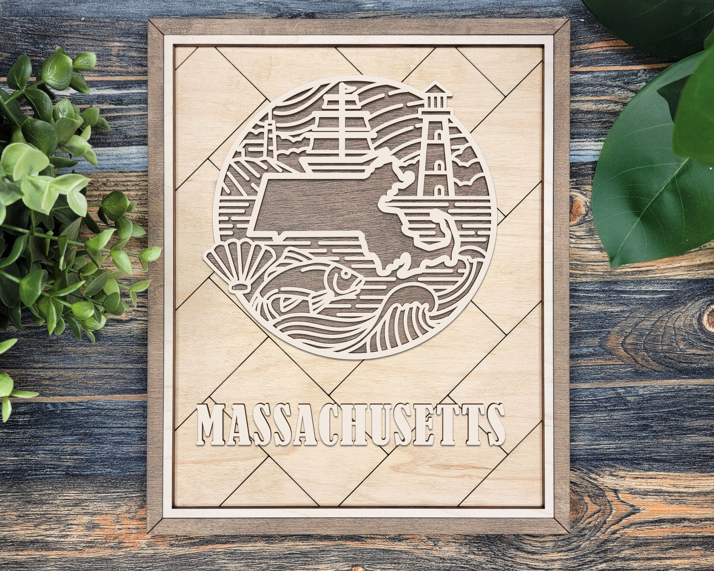 Massachusetts Heritage Frame Pop Sign