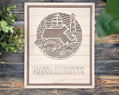 Massachusetts Heritage Frame Pop Sign