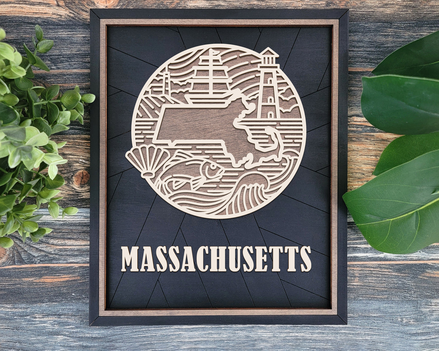 Massachusetts Heritage Frame Pop Sign