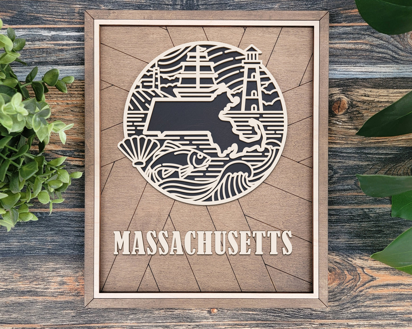 Massachusetts Heritage Frame Pop Sign