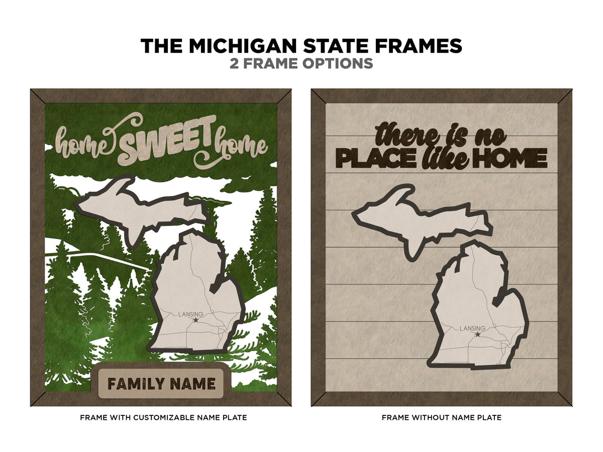 Michigan Pdf Frame Michigan State Frame – 2 Dudes Designs