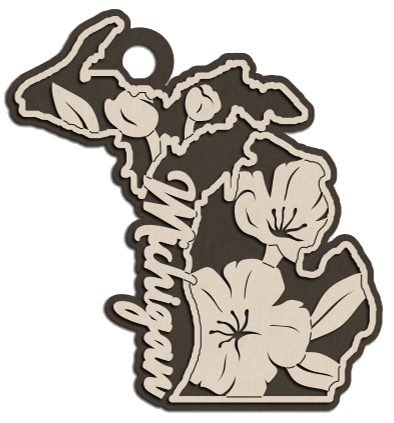 Michigan State Flower Christmas Ornament