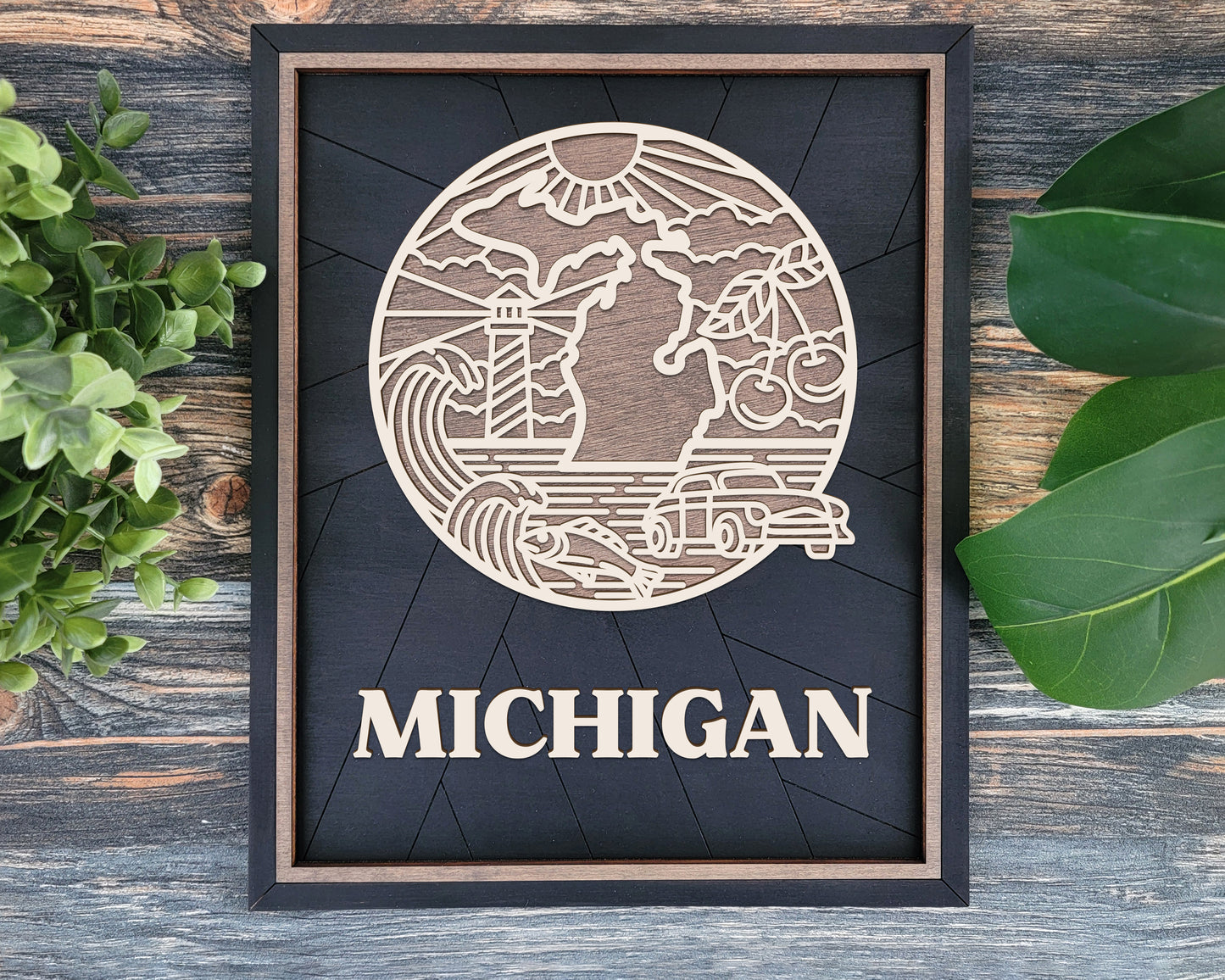 Michigan Heritage Frame Pop Sign
