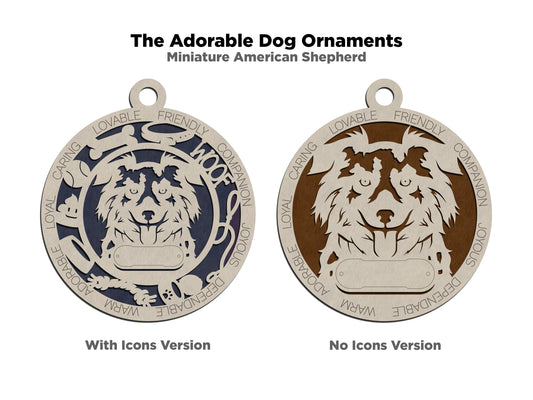 Miniature American Shepherd Dog Ornament (106)