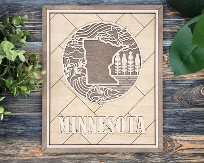 Minnesota Heritage Frame Pop Sign