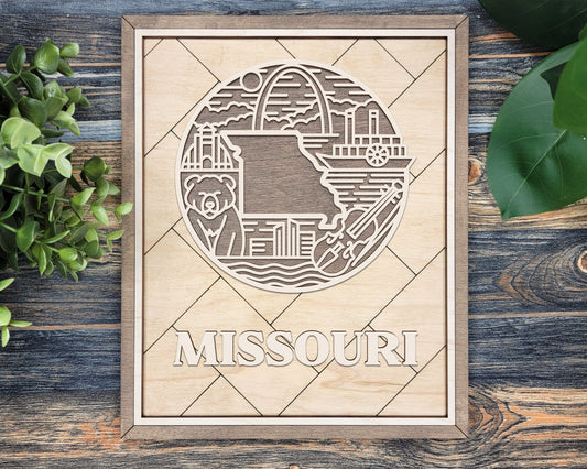 Missouri Heritage Frame Pop Sign