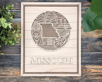 Missouri Heritage Frame Pop Sign