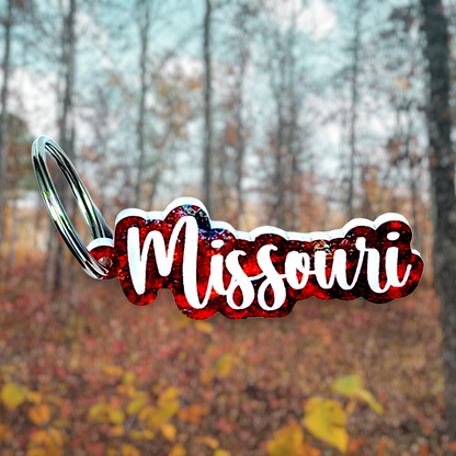 Missouri Keychain Spelled