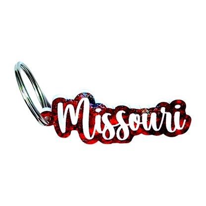 Missouri Keychain Spelled