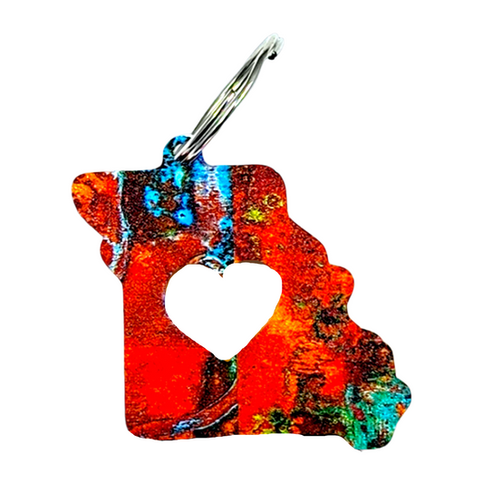 Missouri Heart Keychain