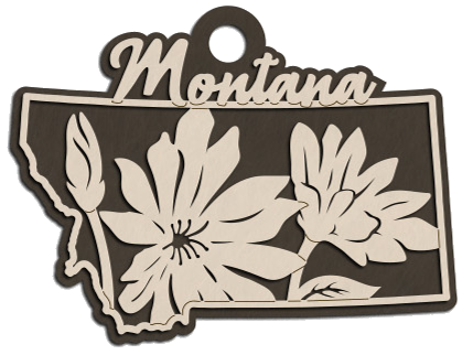 Montana State Flower Christmas Ornament