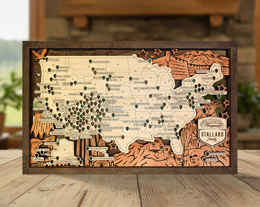 USA National Monument Tracker Map