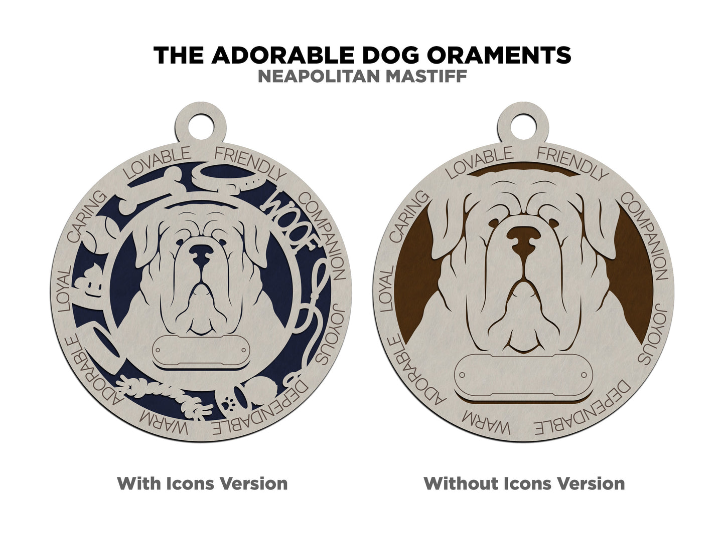Neopolitan Mastiff Dog Ornament