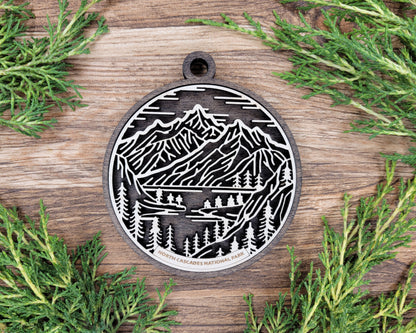 North Cascades National Park Line Art Ornament