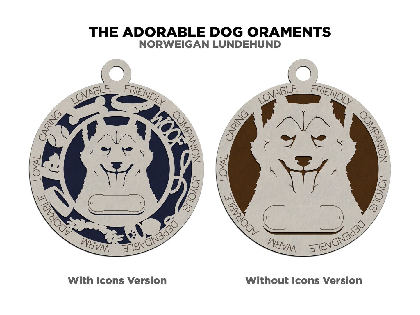 Norwegian Lunde Hund Dog Ornament