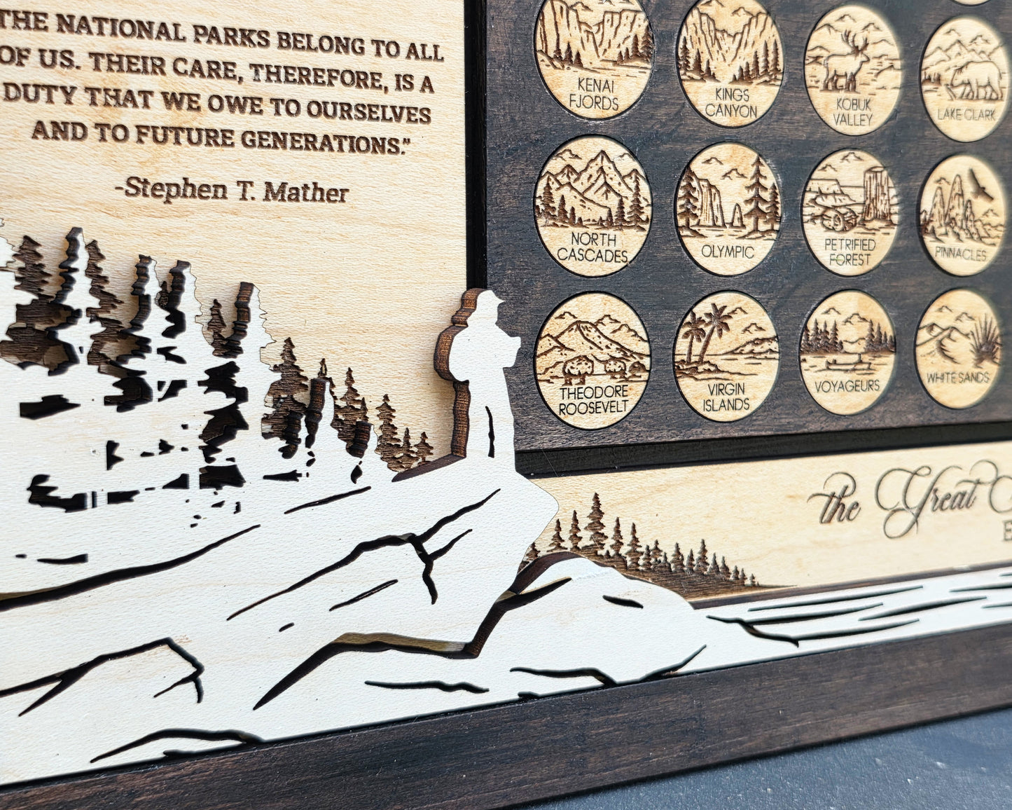 National Park Icon Map Tracker (Version 2)