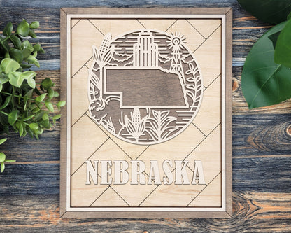 Nebraska Heritage Frame Pop Sign