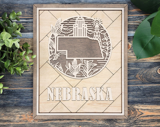 Nebraska Heritage Frame Pop Sign