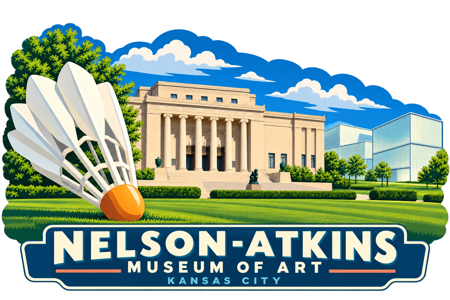 Nelson Atkins Museum of Art Magnet - Back Theme 2 – 2 Dudes Designs