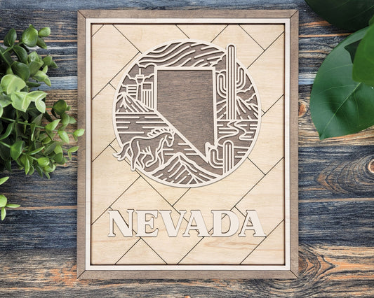 Nevada State Heritage Frame Pop Sign