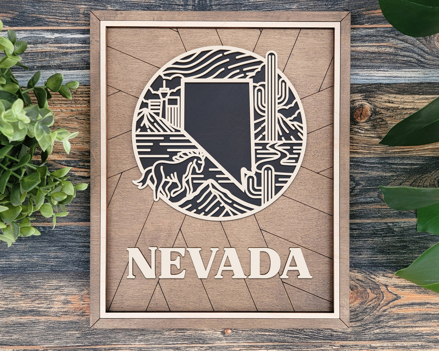 Nevada State Heritage Frame Pop Sign
