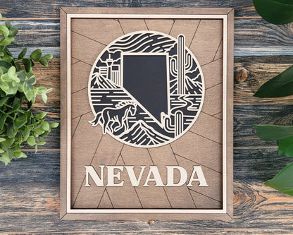 Nevada State Heritage Frame Pop Sign