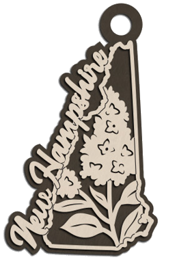 New Hampshire State Flower Christmas Ornament