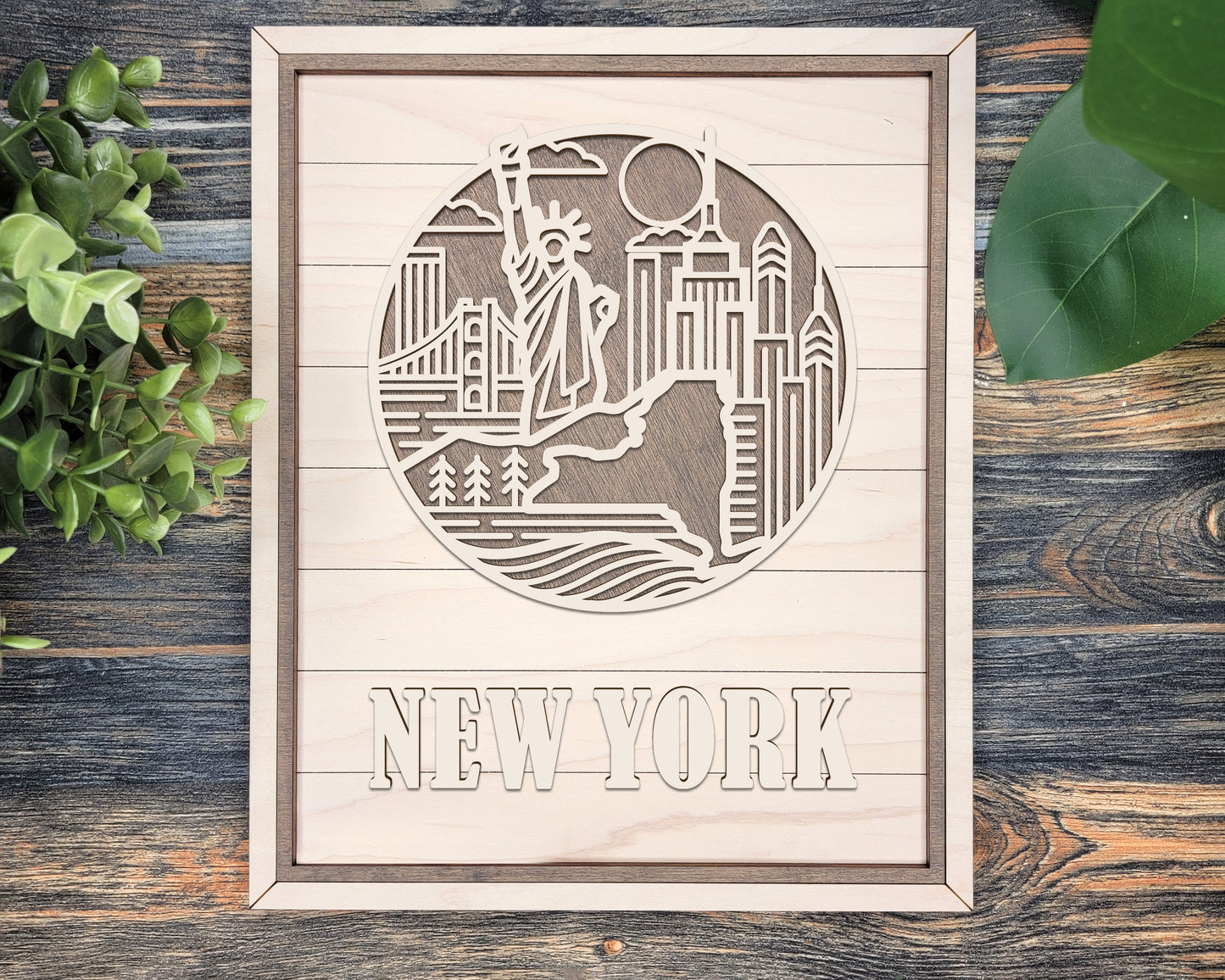 New York Heritage Frame Pop Sign