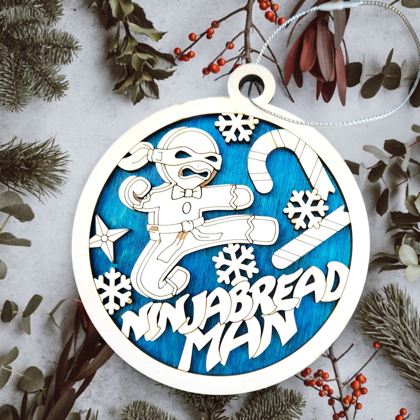 Christmas Fun Pun Ornament -Ninjabread Man