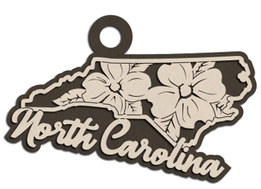 North Carolina State Flower Christmas Ornament