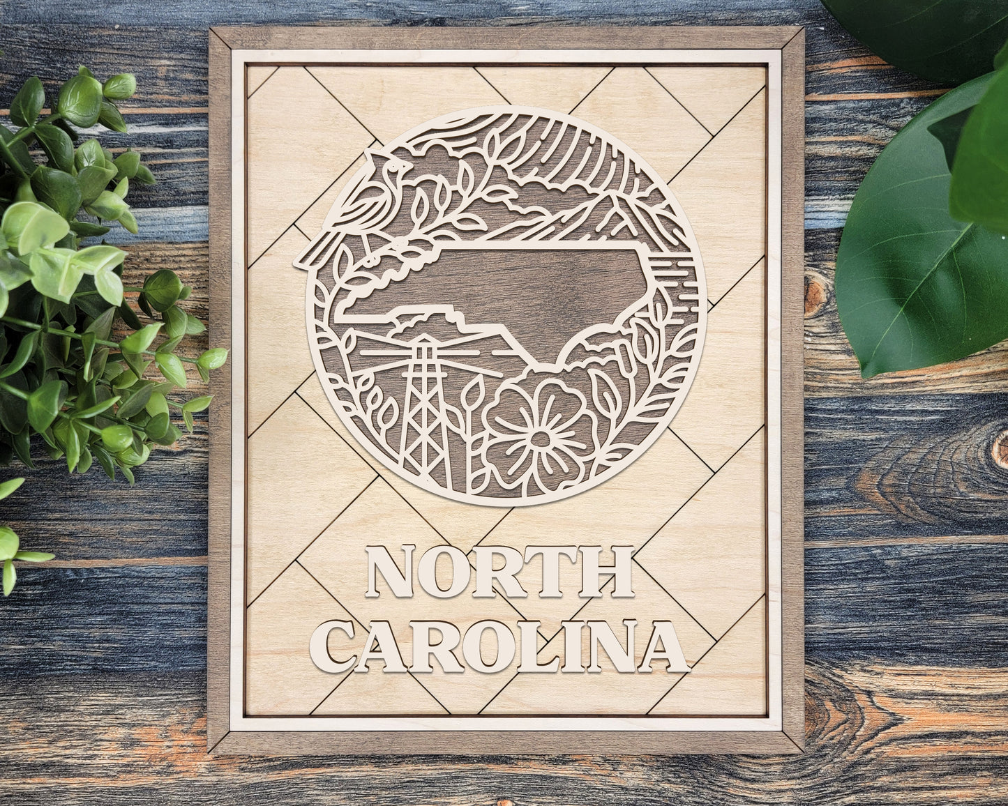 North Carolina Heritage Frame Pop Sign