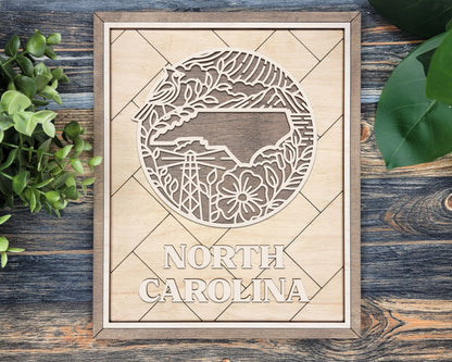 North Carolina Heritage Frame Pop Sign