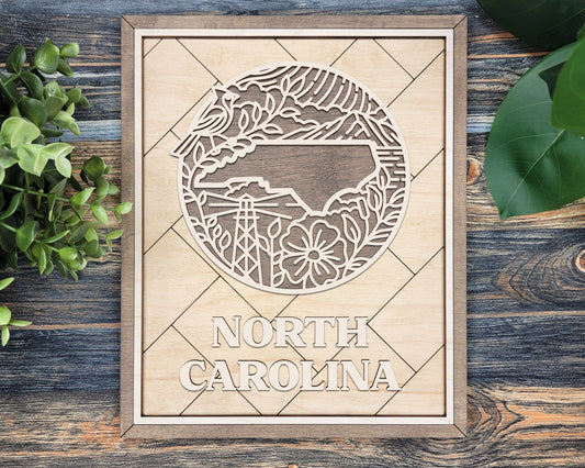 North Carolina Heritage Frame Pop Sign